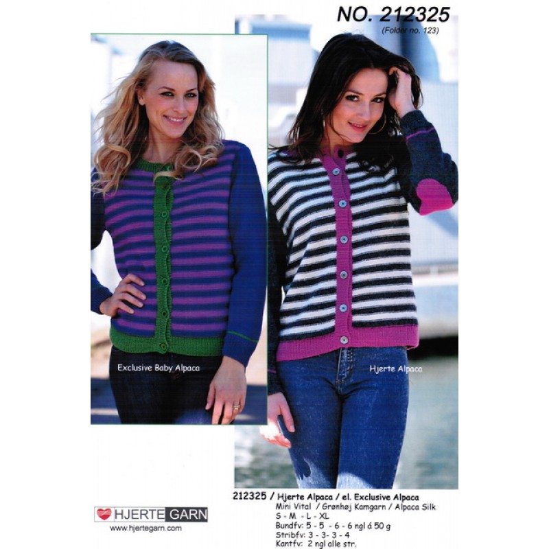 212325 Cardigan i omvendt glat