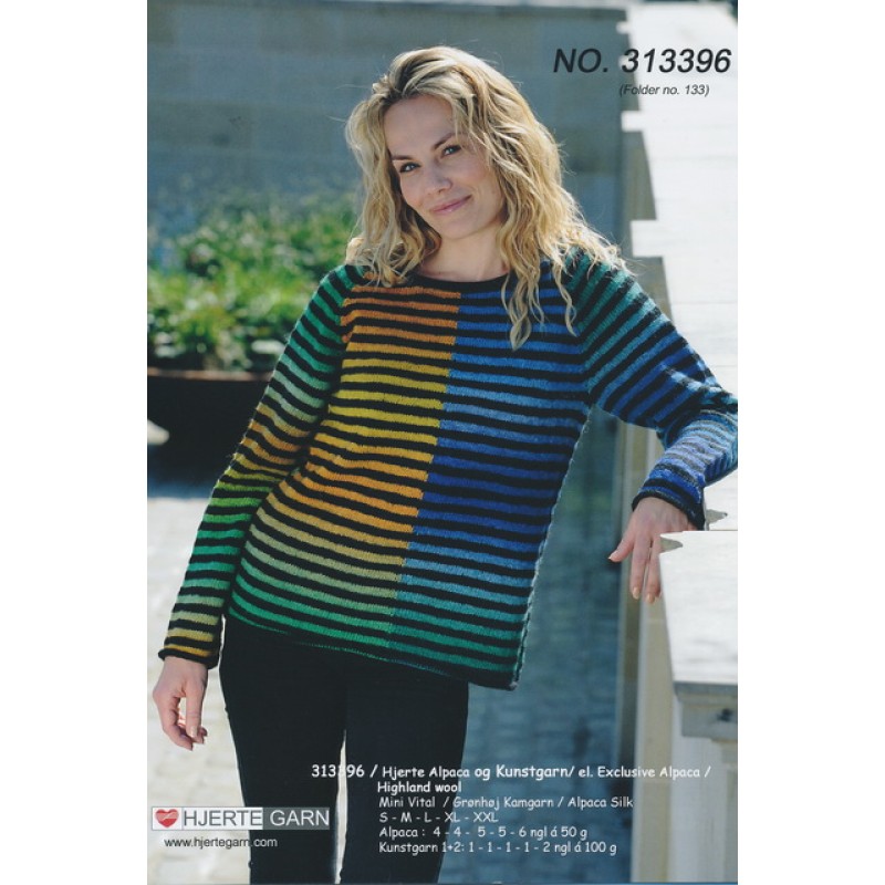313396 Stribet sweater i 2 kvaliteter