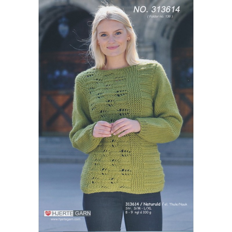 313614 Tværstrikket Sweater