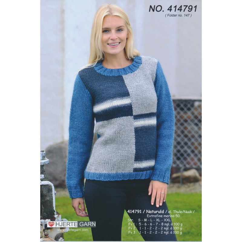 414791 Sweater m/farveblokke