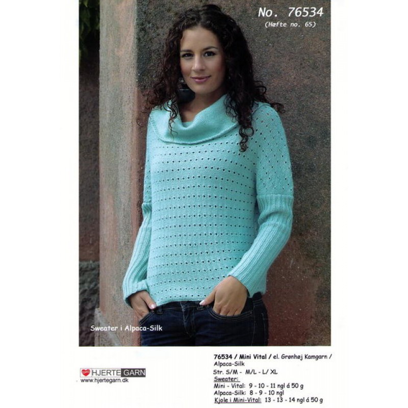 76534 Sweater m/kimonoærmer