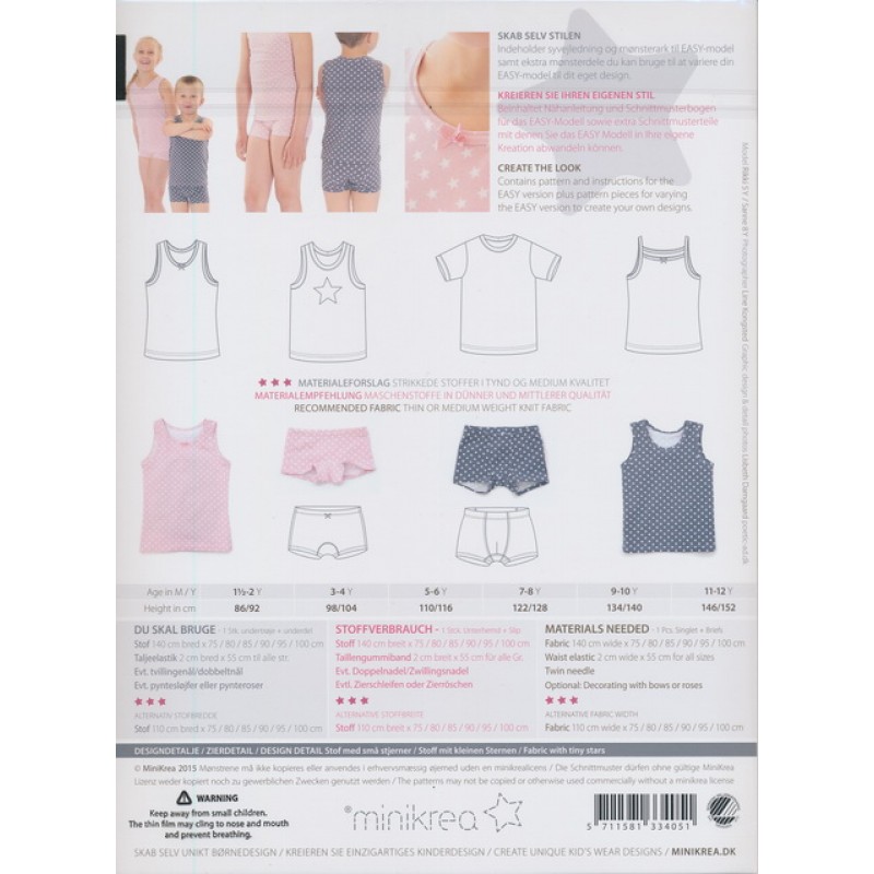 33405 Minikrea Undertøj til børn