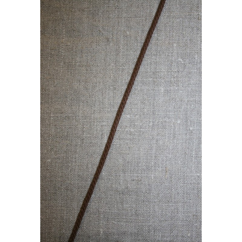 Anoraksnor bomuld 3,5 mm. mørkebrun