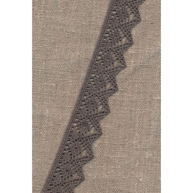 Bomulds-blonde Merceriseret 25 mm. grå-brun