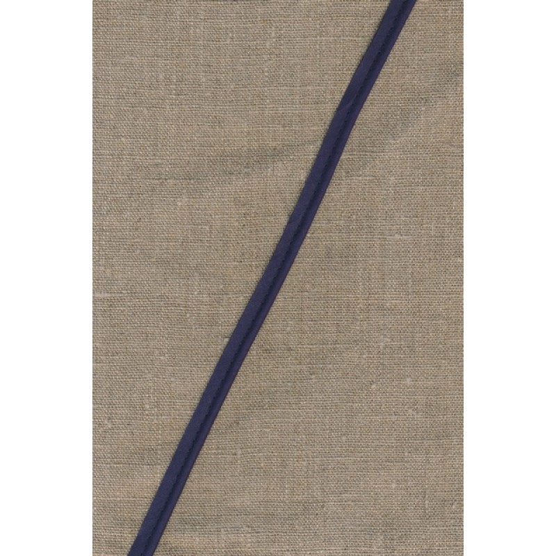 Paspoil-/piping bånd i bomuld, marineblå