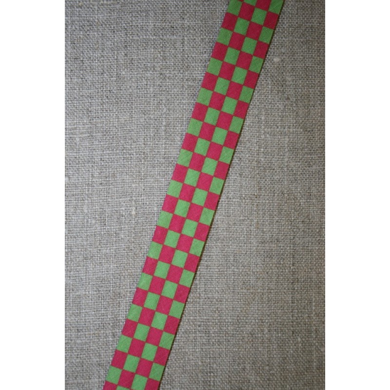 Rest Skråbånd mål-flags-tern, pink/lime-235 cm. 