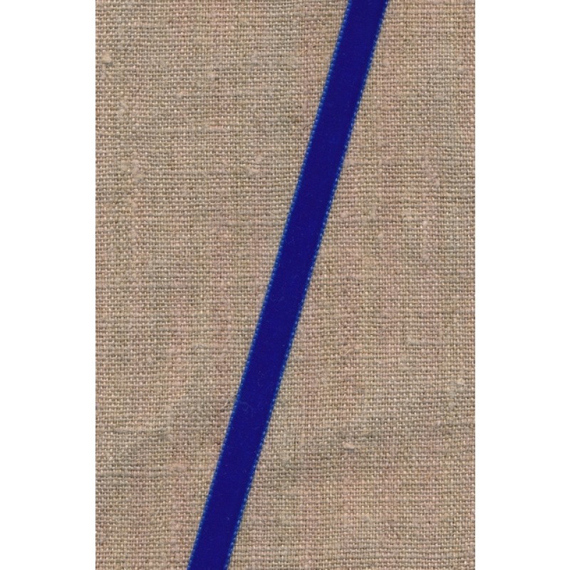 Velourbånd 9 mm. i koboltblå