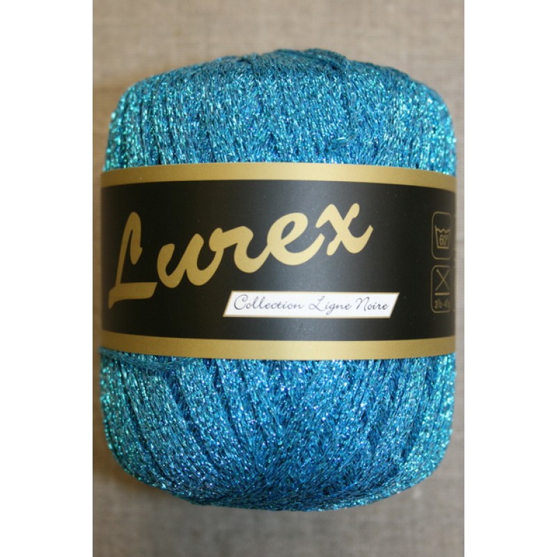 Lurex glimmer-garn, turkis