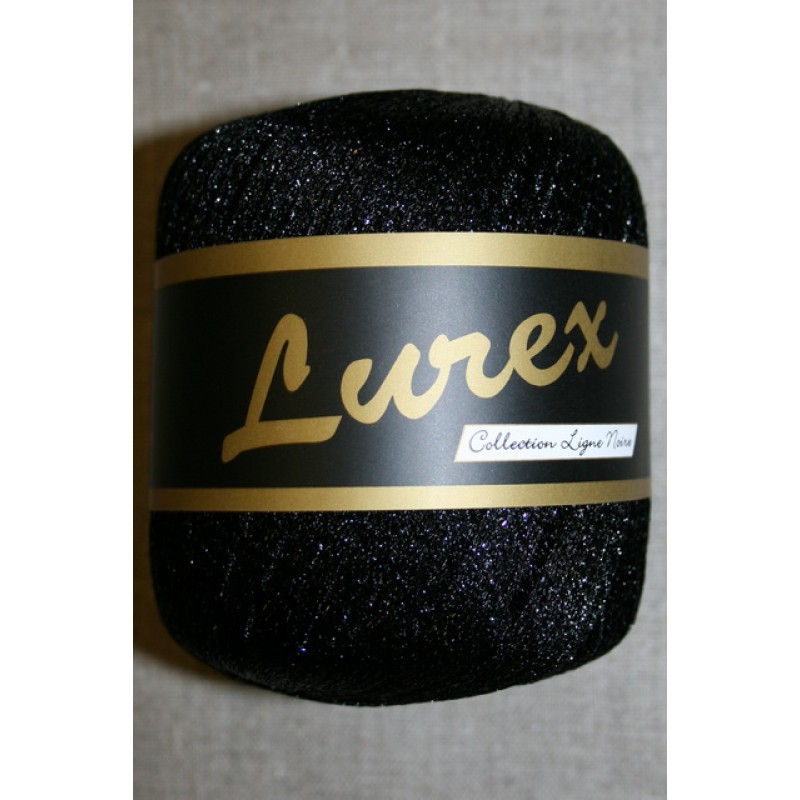 Lurex glimmer-garn, sort