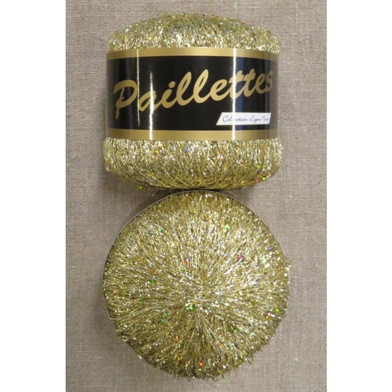 Garn med palietter i guld