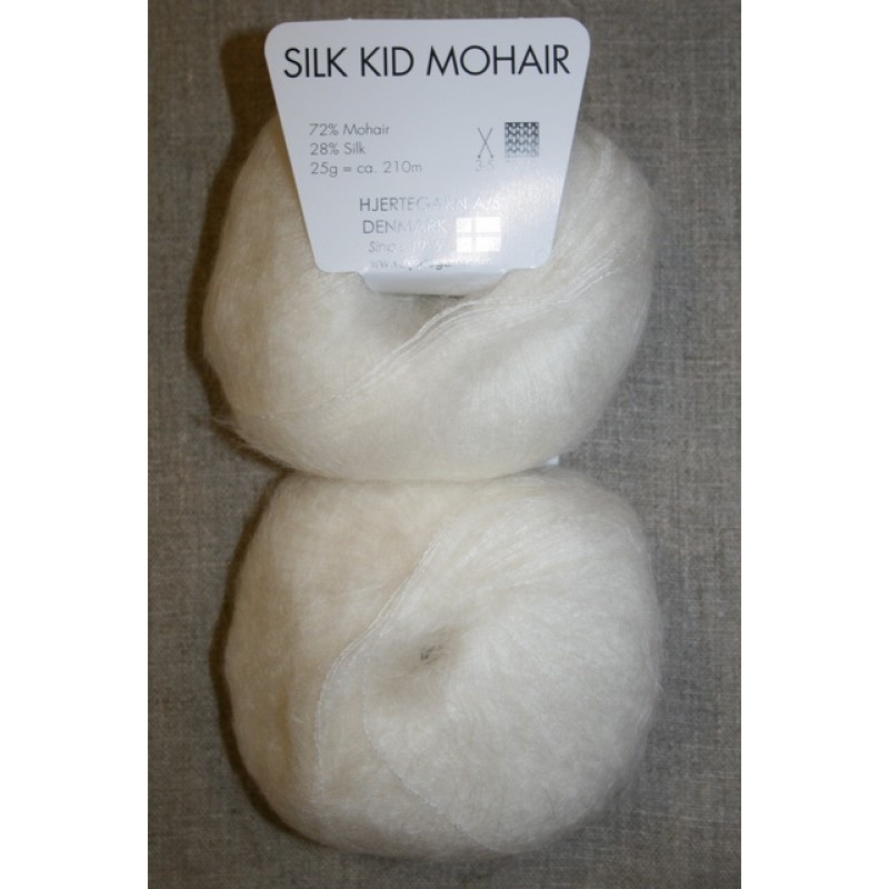 Silk Kid Mohair knækket hvid