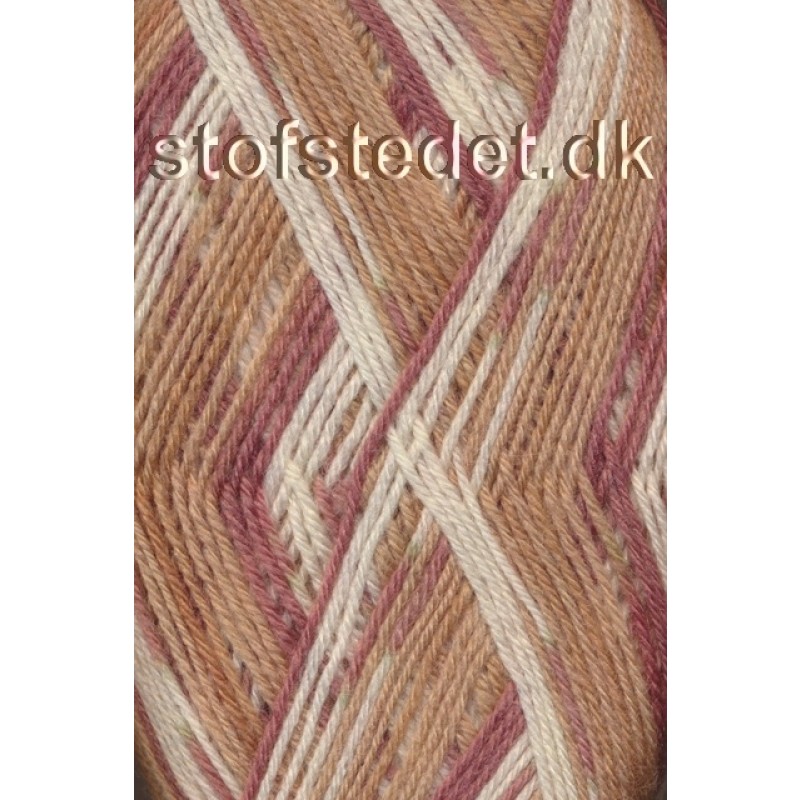 Strømpegarn Print i beige, pudder-rosa, offwhite