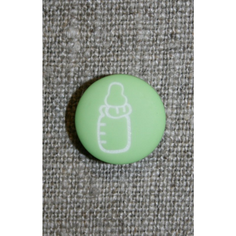 Knap m/sutteflaske, lysegrøn