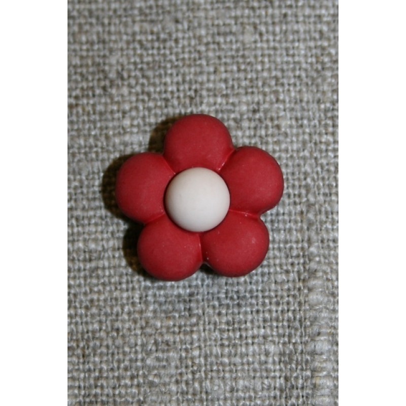 2-farvet blomsterknap bordeaux/creme