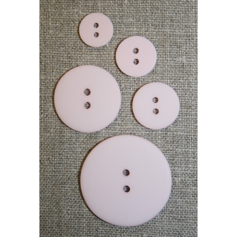 Babylyserød knap, 35 mm.