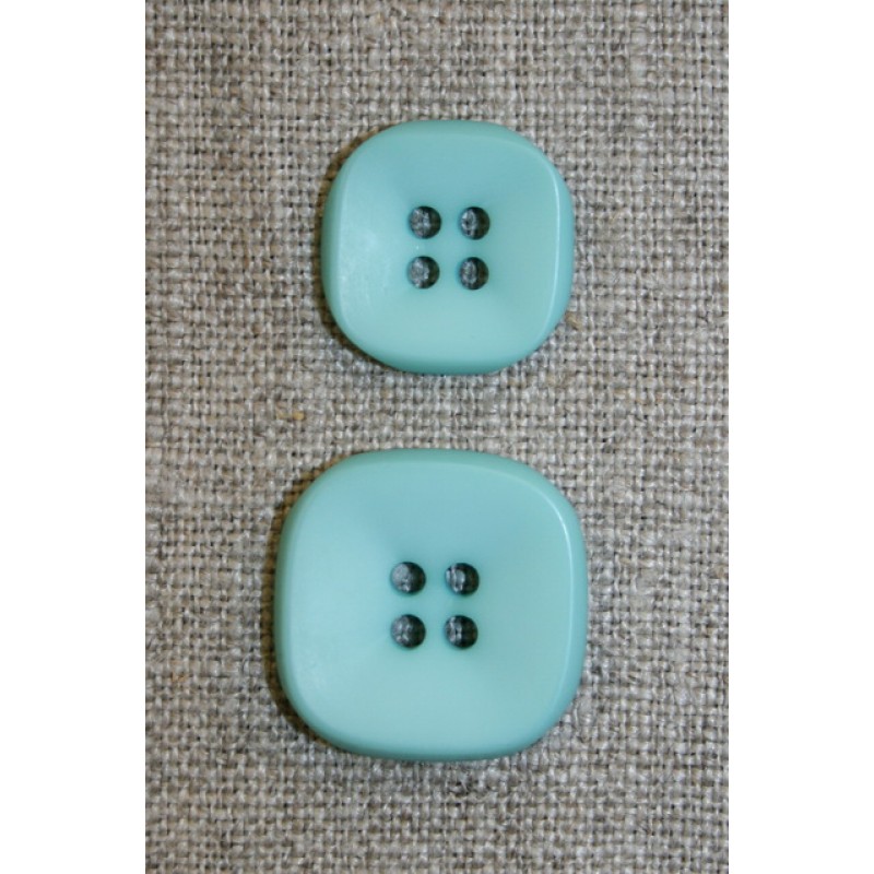 Firkantet 4-huls knap 18 mm. mint