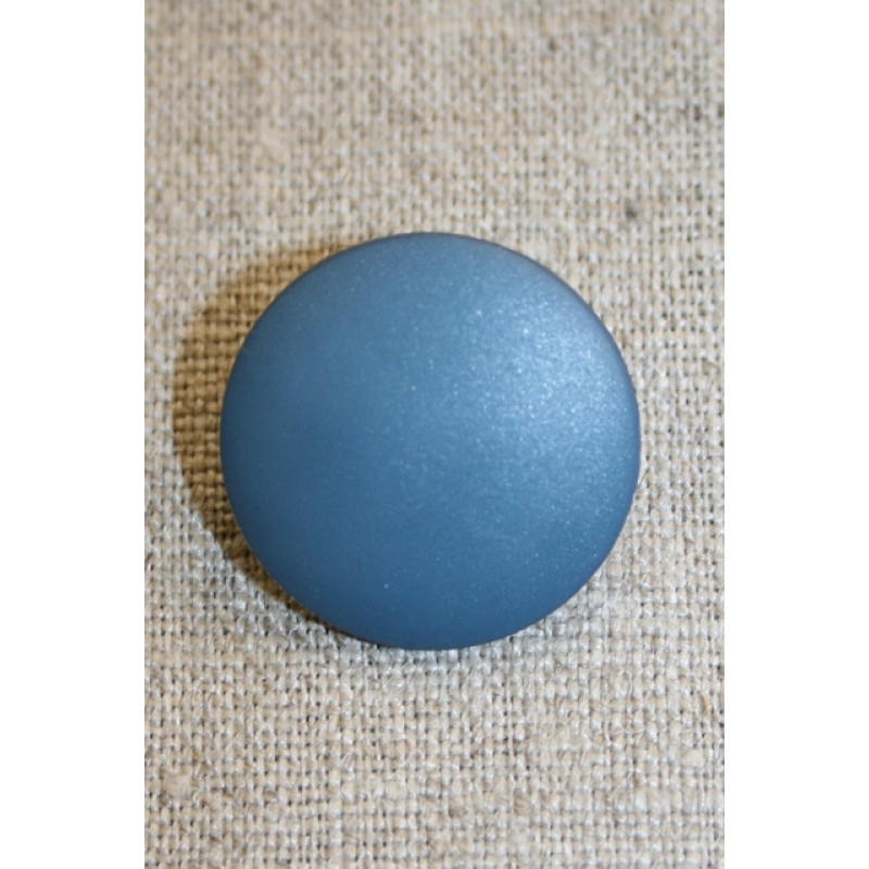 Denim-blå rund knap, 25 mm.