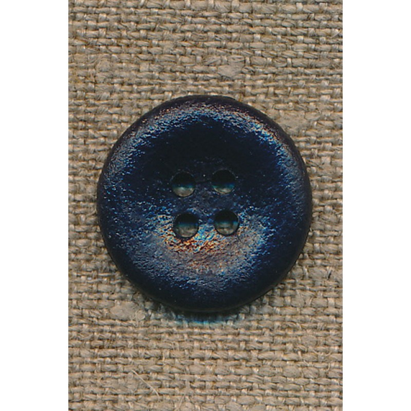 4-huls knap mørkeblå, 20 mm.