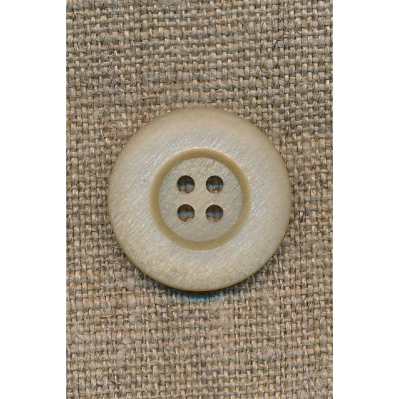 Beige 4-huls knap, 22 mm.