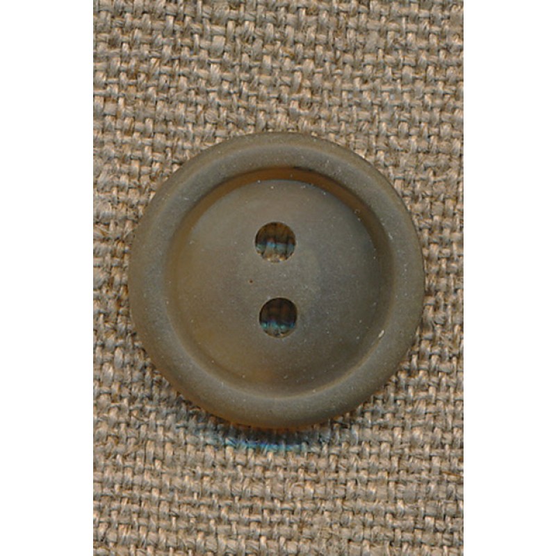 Lysebrun knap m/kant, 20 mm.