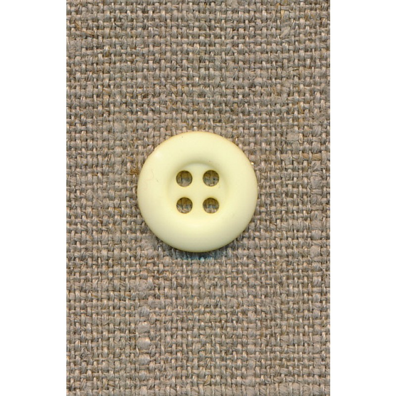 4-huls knap lys gul, 15 mm.