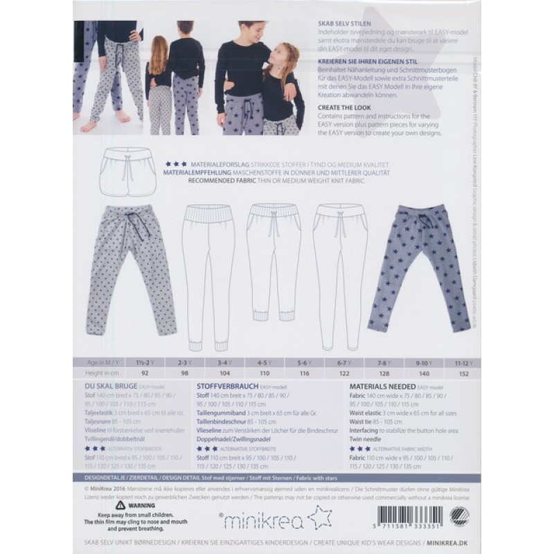 33335 Minikrea Joggers 2-12 år.