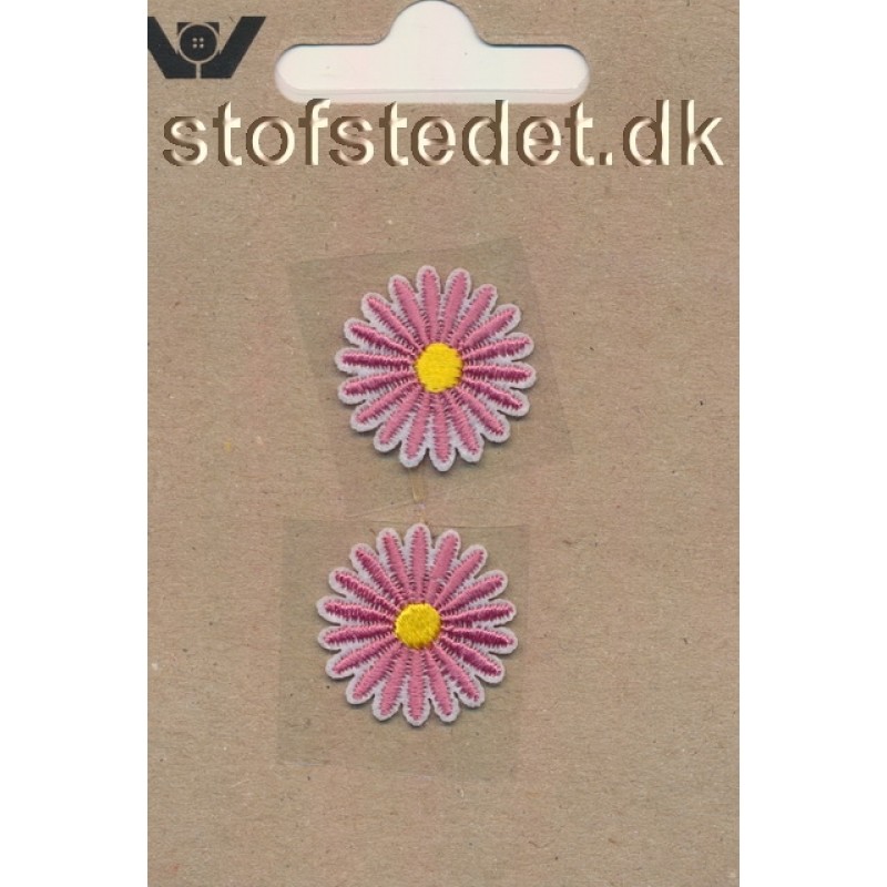 2 Motiver med marguerit i gammelrosa