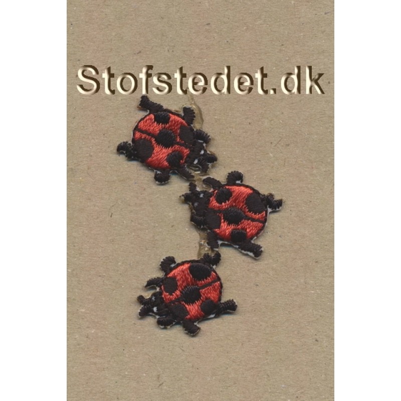 3 X Strygemærker med små mariehøner