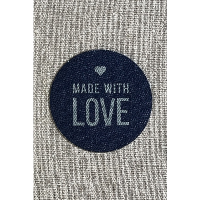 Motiv rundt i denim - Made with love