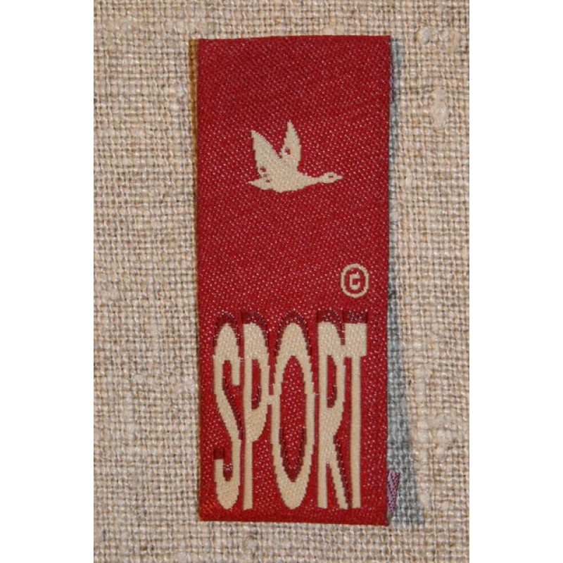 Mærke rød sport