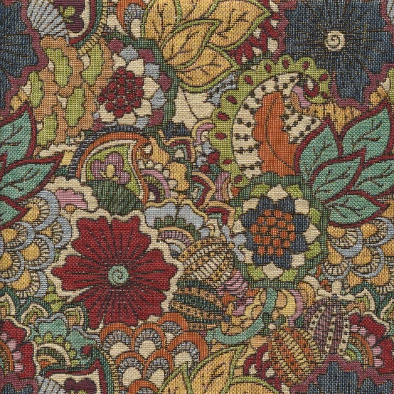 Gobelin med blomster - multifarvet