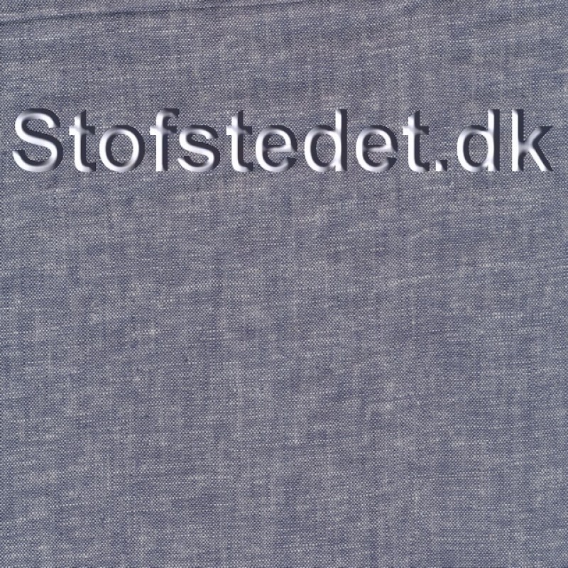 Hør/Viskose meleret i denim og hvid