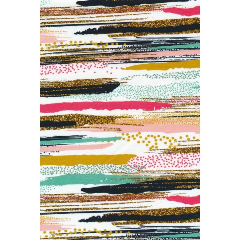 AfklipBomuldsjerseykotexmdigitalttrykihvidmedstregerogprikker40x60cm-024