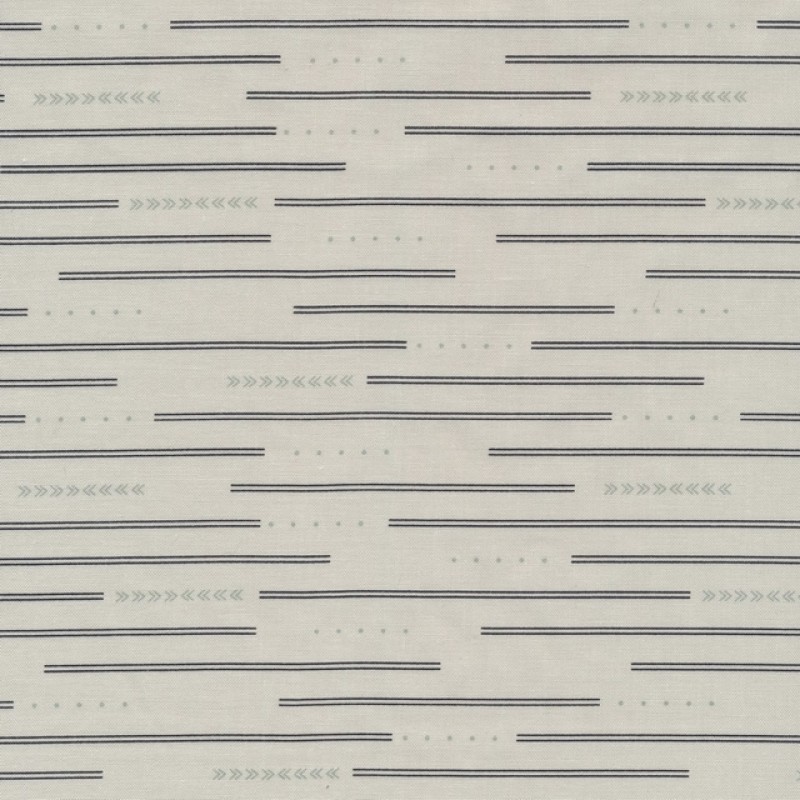 Afklip Patchwork stof i sand med streger, prikker i støvet blå og vandgrøn, 50x55 cm.