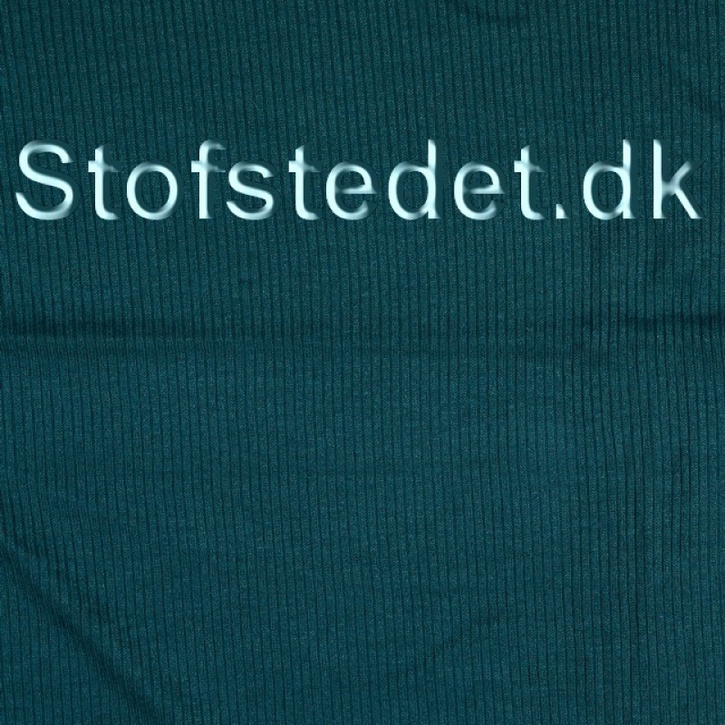 Ribstrikket viskose strik i flaskegrøn