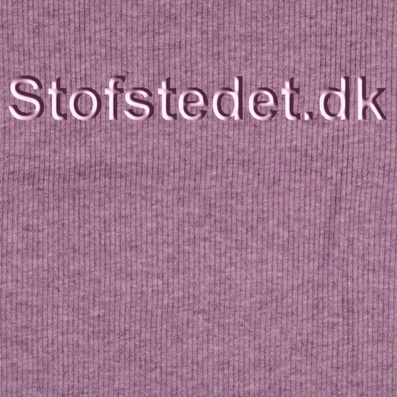 Ribstrikket viskose strik i lys blomme