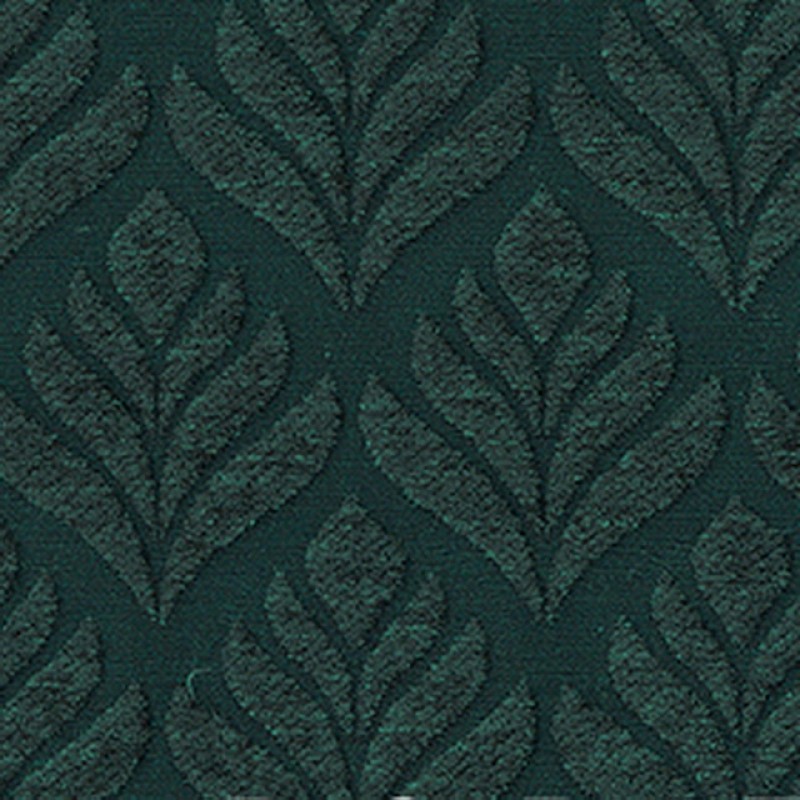 Jacquard Chenille Deluxe med blødt lotusblad i grøn/flaskegrøn