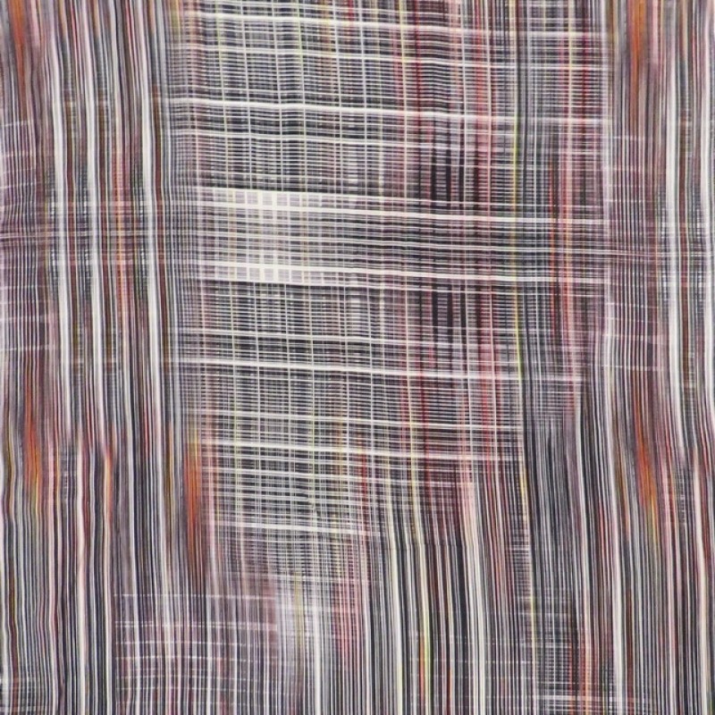 Viskose med vandrette og lodrette stribe mønster