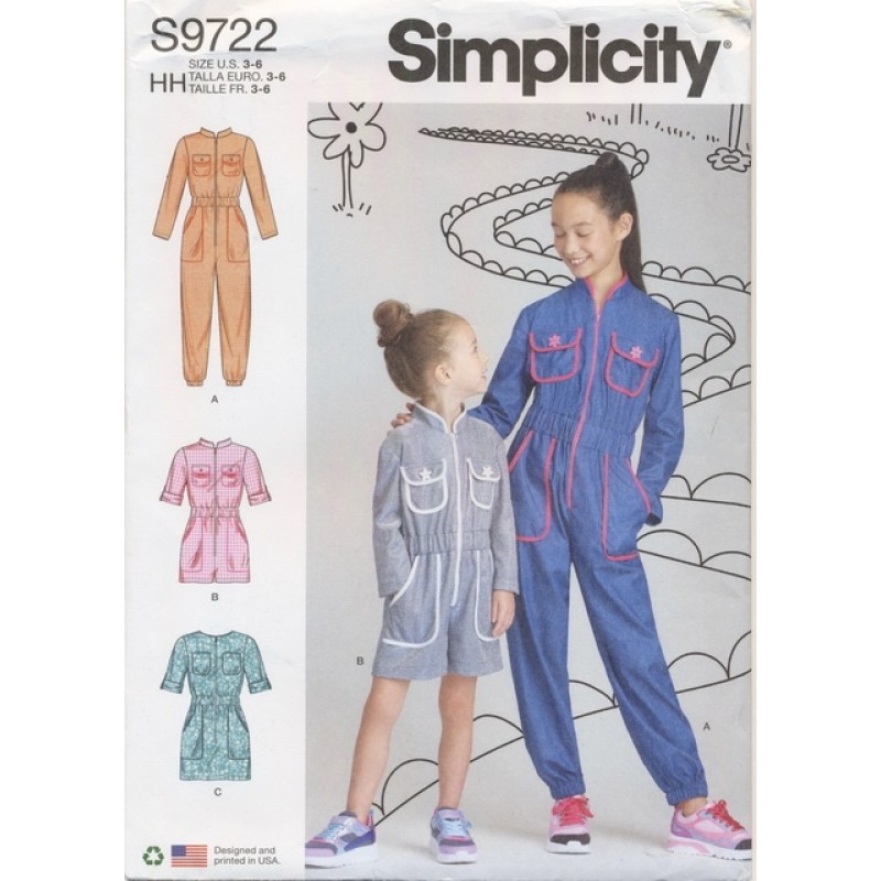 Simplicity 9722 Pige kedeldragt, heldragt, kjole