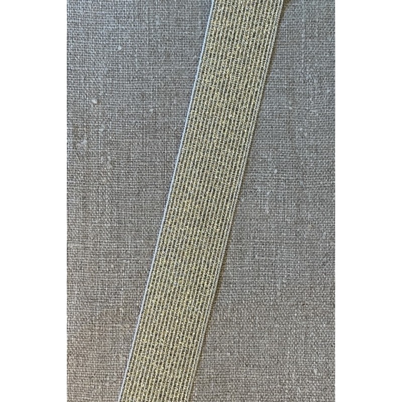 Elastik til bælter/linning 30 mm. guld