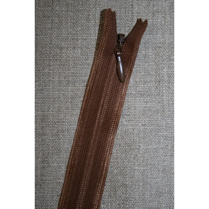 14 cm usynlig lynlåse gyldenbrun