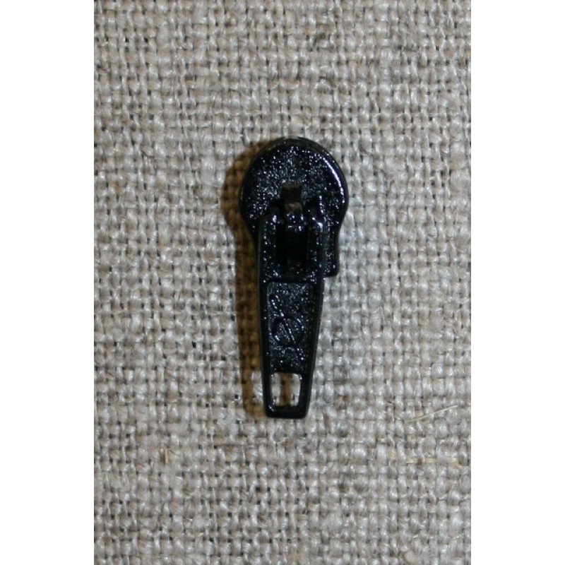 Lynlås-skyder 4 mm. i sort