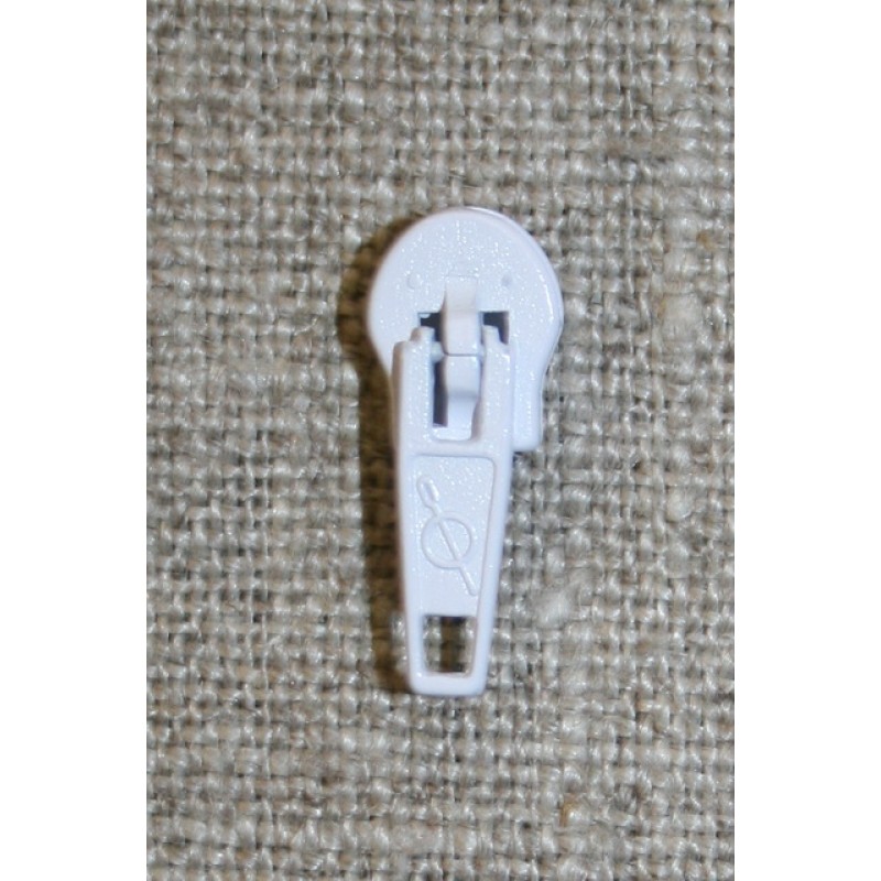 Lynlås-skyder 4 mm. i hvid