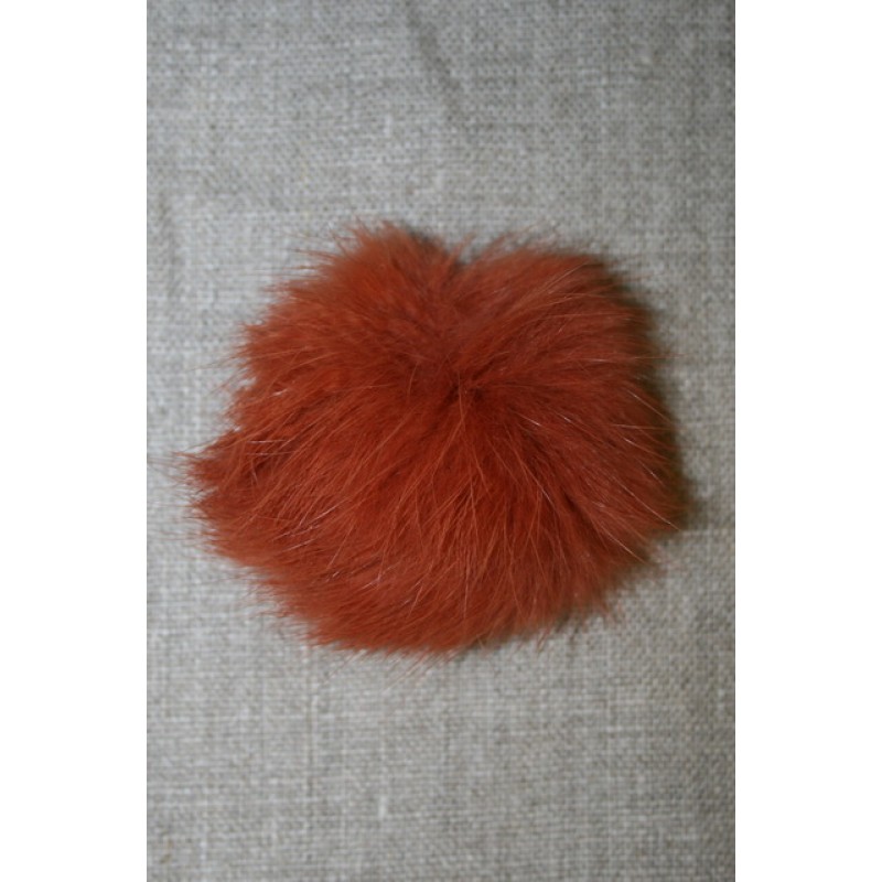 Pels-pompon af kanin, 6 cm. brændt orange
