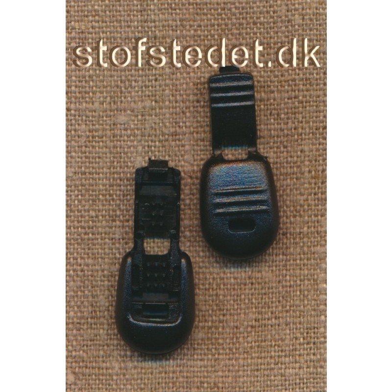Endestopper stor plast, sort