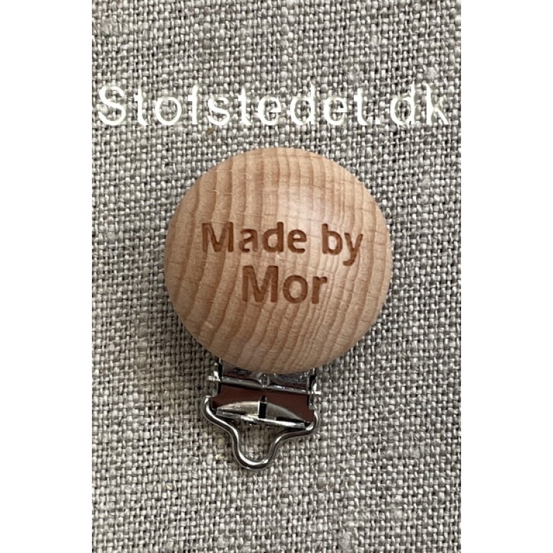 Træ seleclips rund - Made by mor