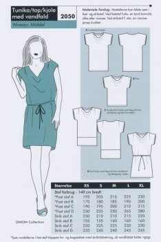 Onion 2050 Tunika-top-kjole med vandfald