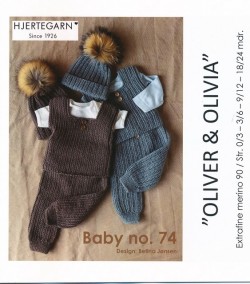 Hæfte baby no. 74 - Hæklet bukser, vest, hue