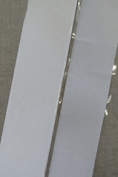 100 mm. velcro hvid med lim - selvklæbende