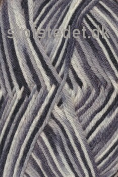 Basic uld/polyamid flerfarvet i grå, sort og hvid